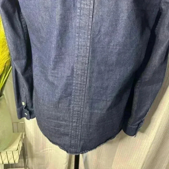 Seven 7 For All Mankind Women’s Small Top Long Sleeve Denim Button Up Shirt - Picture 7 of 13